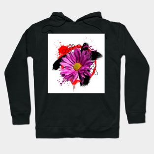 Digital Art Abstract Flower Hoodie